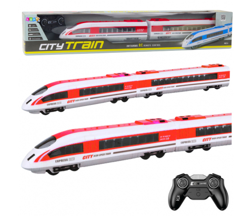 Remote Controlled Passenger Train RC Lights Red 65 cm