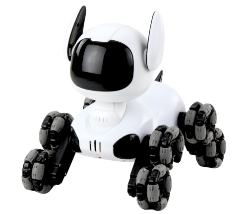 TOOBY Robot Dog Remote Controlled RC 360° Lights Sounds Black and White