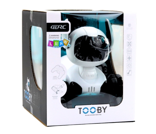 TOOBY Robot Dog Remote Controlled RC 360° Lights Sounds Black and White