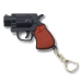Mini Pistol Revolver Keychain Gadget LED Light Laser 6.5 cm