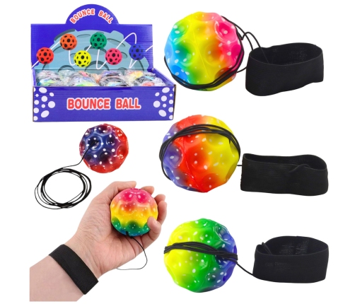 Moon Ball on Elastic Band for Dexterity Exercises, 6.5 cm indentations