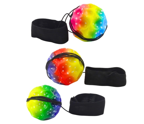 Moon Ball on Elastic Band for Dexterity Exercises, 6.5 cm indentations