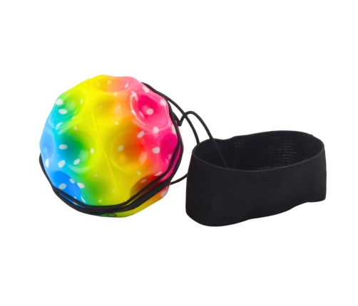 Moon Ball on Elastic Band for Dexterity Exercises, 6.5 cm indentations