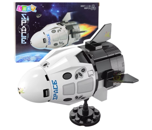 White Spaceship Construction Bricks Base 88 pcs.