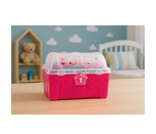 Treasure Chest Set for Diving and Water Fun, Pink, 21 pcs.