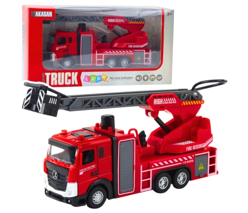 Fire Truck with Boom Hose Water Spray Lights Sounds