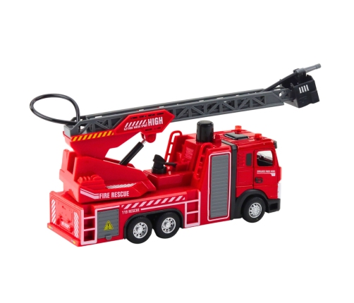 Fire Truck with Boom Hose Water Spray Lights Sounds