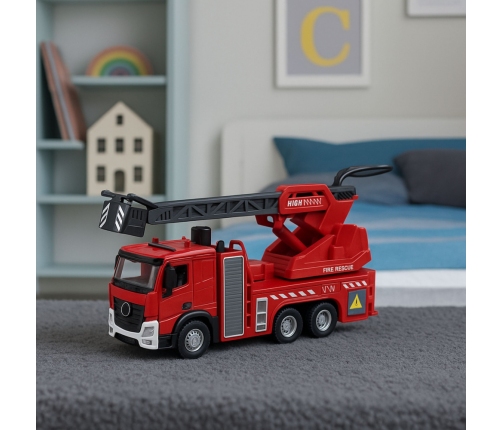 Fire Truck with Boom Hose Water Spray Lights Sounds