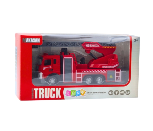 Fire Truck with Boom Hose Water Spray Lights Sounds