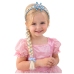 Headband with Long Braid Blue Ribbon Diamonds Snowflake 50 cm