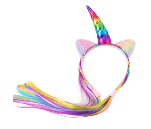 Unicorn Horn Headband Colorful Hair Braids