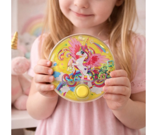 Water Arcade Game Unicorn Colorful Round 10 cm