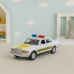 Classic Police Car Metal Drive Opening Doors White 1:32