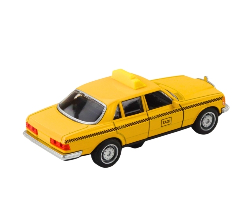 Classic Taxi Car Metal Drive Opening Doors Yellow 1:32