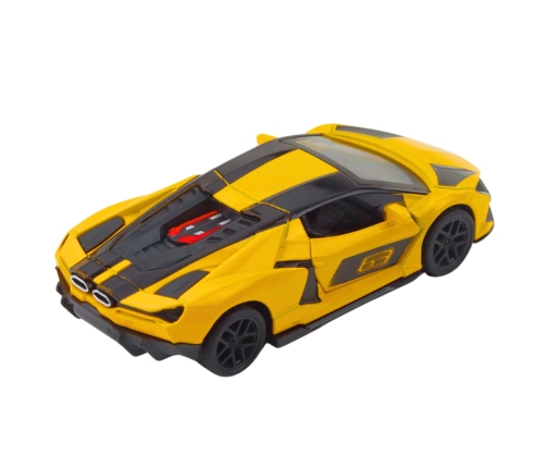 Racing Car Sports Metal Drive Opening Doors Yellow 1:32