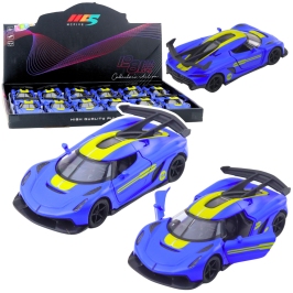 Sports Car Metal Race Drive Opening Doors Blue 1:32 Sports Car Metal Race Drive Opening Doors Blue 1:32