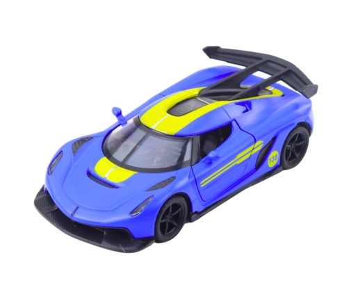 Sports Car Metal Race Drive Opening Doors Blue 1:32