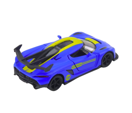 Sports Car Metal Race Drive Opening Doors Blue 1:32