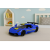 Sports Car Metal Race Drive Opening Doors Blue 1:32
