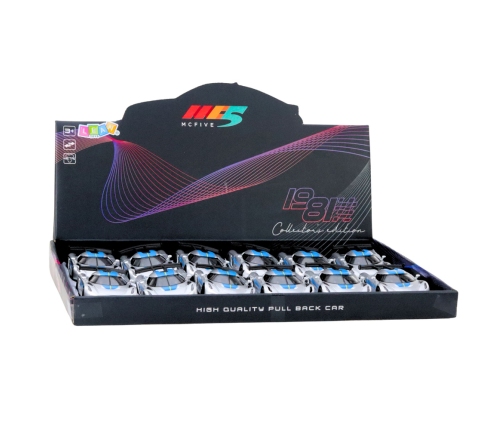 Sports Car Metal Race Drive Opening Doors Silver 1:32