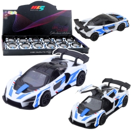 Sports Car Metal Drive Opening Doors White 1:32 Sports Car Metal Drive Opening Doors White 1:32