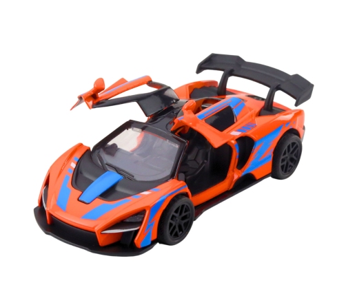 Sports Car Metal Drive Opening Doors Orange 1:32