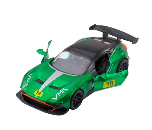 Sports Car Metal Race Drive Opening Doors Green 1:32