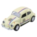 Classic Car Beetle Metal Drive Opening Doors Beige 1:32
