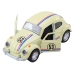 Classic Car Beetle Metal Drive Opening Doors Beige 1:32