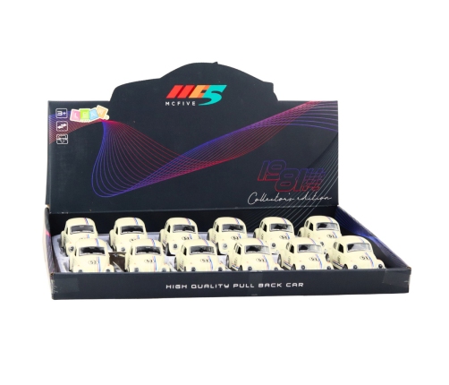 Classic Car Beetle Metal Drive Opening Doors Beige 1:32