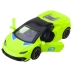 Sports Car Pull Back Metal Neon Green 1:43