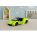 Sports Car Pull Back Metal Neon Green 1:43