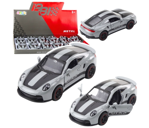 Metal Race Car with Opening Doors, Gray GTRS 1:43