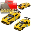 Race Car Metal Drive Opening Doors Yellow 1:43