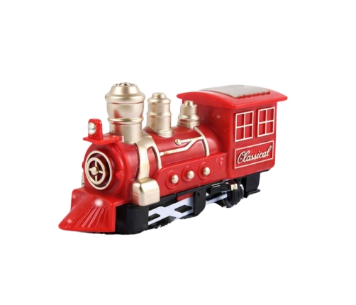 Classic Mini Train Battery Operated Locomotive Wagons With Tracks 13 pcs.
