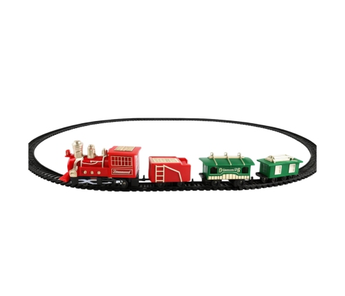 Classic Mini Train Battery Operated Locomotive Wagons With Tracks 13 pcs.