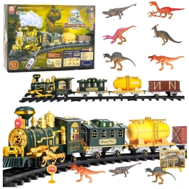 Classic Train Dinosaurs Lights Sounds Smoke 39 pcs.