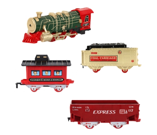 Electric Train Classic Train Lights Sounds Smoke 24 pcs.