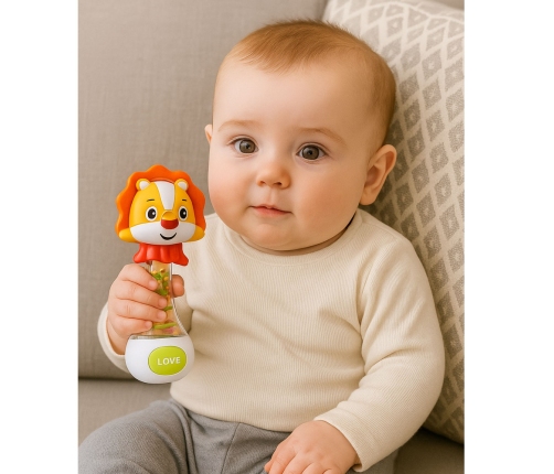Rattle Toy for Baby Lion with Colorful Balls