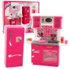 Doll Kitchen Set Fridge Oven Accessories Pink Doll Kitchen Set Fridge Oven Accessories Pink