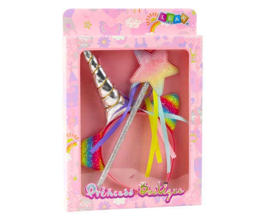 Unicorn Horn Ears Wand Hairband Set