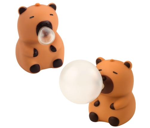 Capybara Anti-Stress Squishy with Bubble Pop-Up Eyes Brown 8.5 cm
