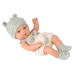 Baby Doll, Gray Outfit, Hat, Bib, 18 cm