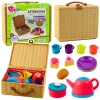 Tea Set in a Basket Cups Plates Sweets 23 pcs.