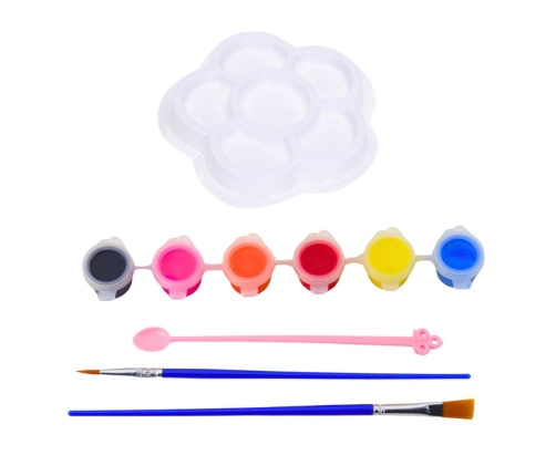Creative Set Dog Bowl For Painting Paints Brushes DIY 6 pcs.