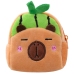 Plush Wallet with Keychain Capybara Watermelon Green 9.5 x 8 cm