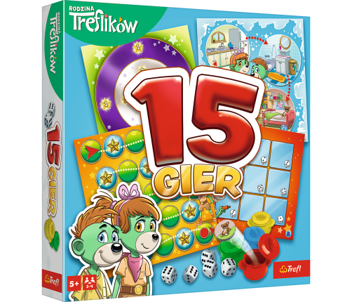 Board Game: 15 Games The Treflik Family Trefl 02823
