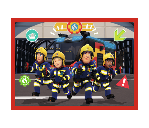 4-in-1 Puzzle - Adventures of Fireman Sam Trefl 34632