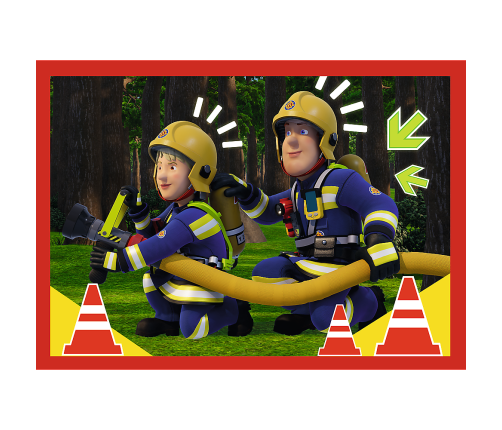 4-in-1 Puzzle - Adventures of Fireman Sam Trefl 34632