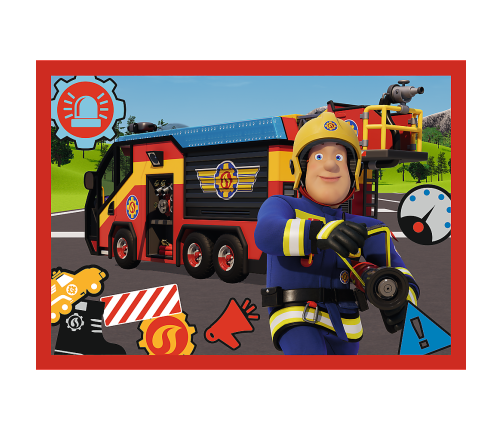 4-in-1 Puzzle - Adventures of Fireman Sam Trefl 34632